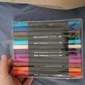 Doublehead colored pens aka markers set 24 pieces